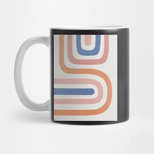 Abstract rainbow, Mid century art print Mug